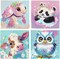 4 Packs 5D Cartoon Diamond Art Kits for Kids, Cute Animals DIY Diamond Arts Mosaic Kits for Adults Beginner, Full Round Drill Gem Art for Home Wall Decor Kids Present 6X6 inch
